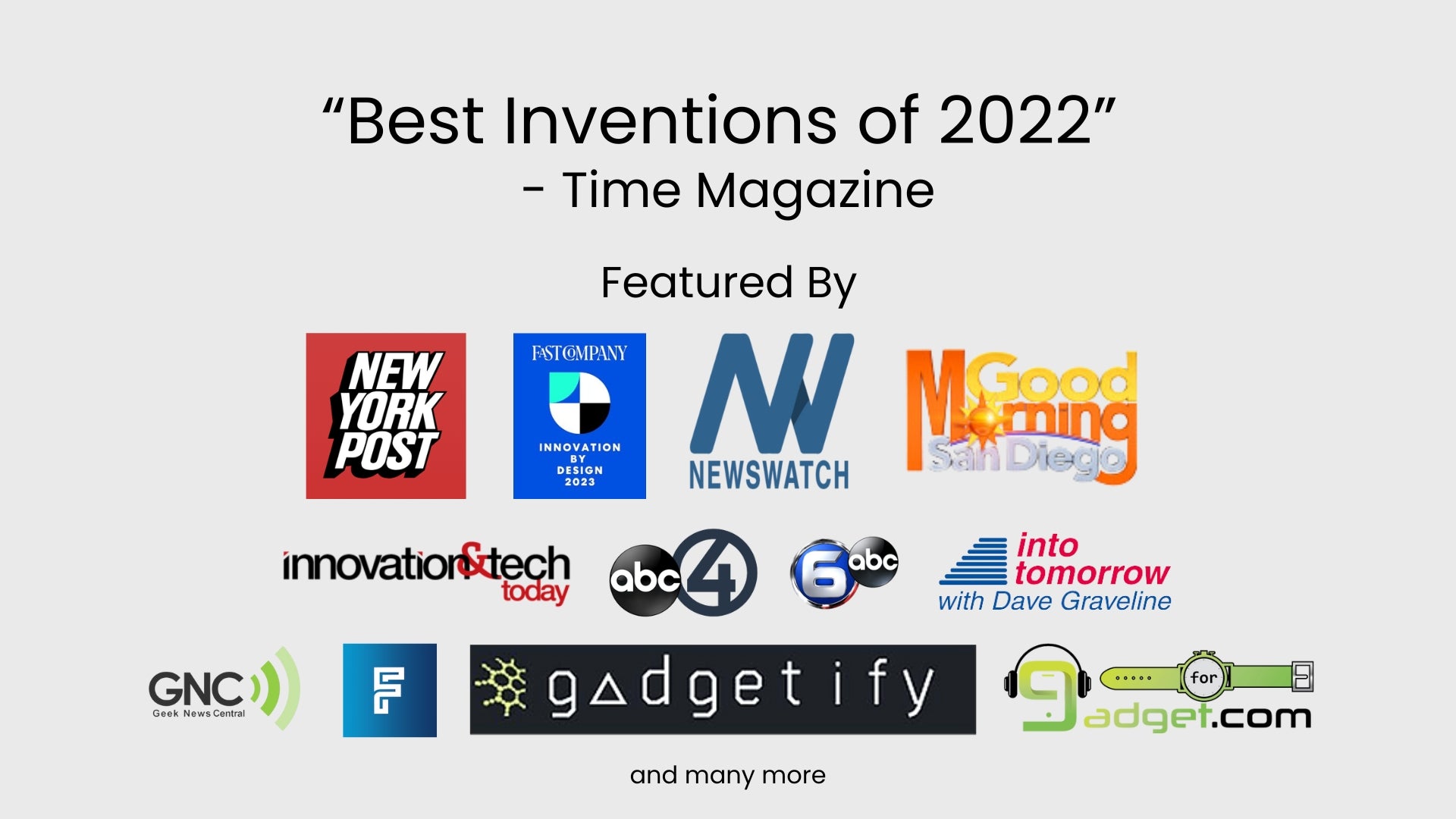 JordiLight featured in major publications and shows, including Time Magazine's Best Inventions of 2022, New York Post, Fast Company Innovation in Design 2023, NewsWatch, Good Morning San Diego, Innovation & Tech Today, ABC, Into Tomorrow with Dave Graveline, Geek News Central, Gadgetify, and Gadget.com, among others.